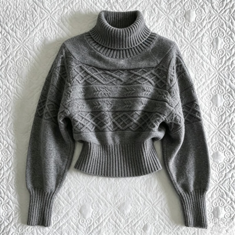 Winter Clothing Korean - Осенне-зимний женский свитер с высоким воротником