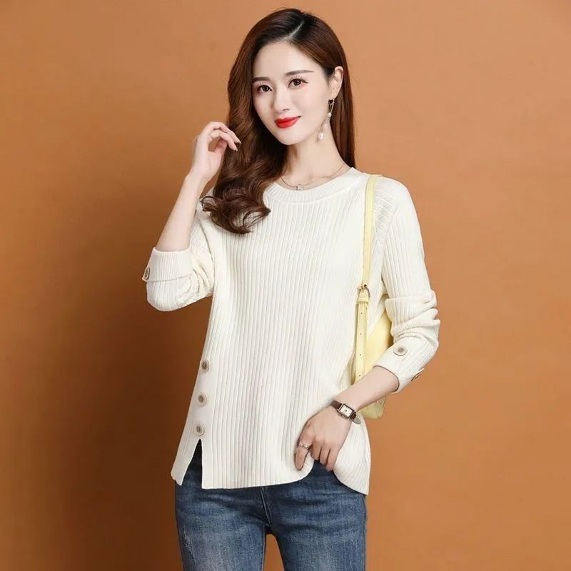Winter Clothing Sale Women - Белые женские пуловеры в стиле Харадзюку