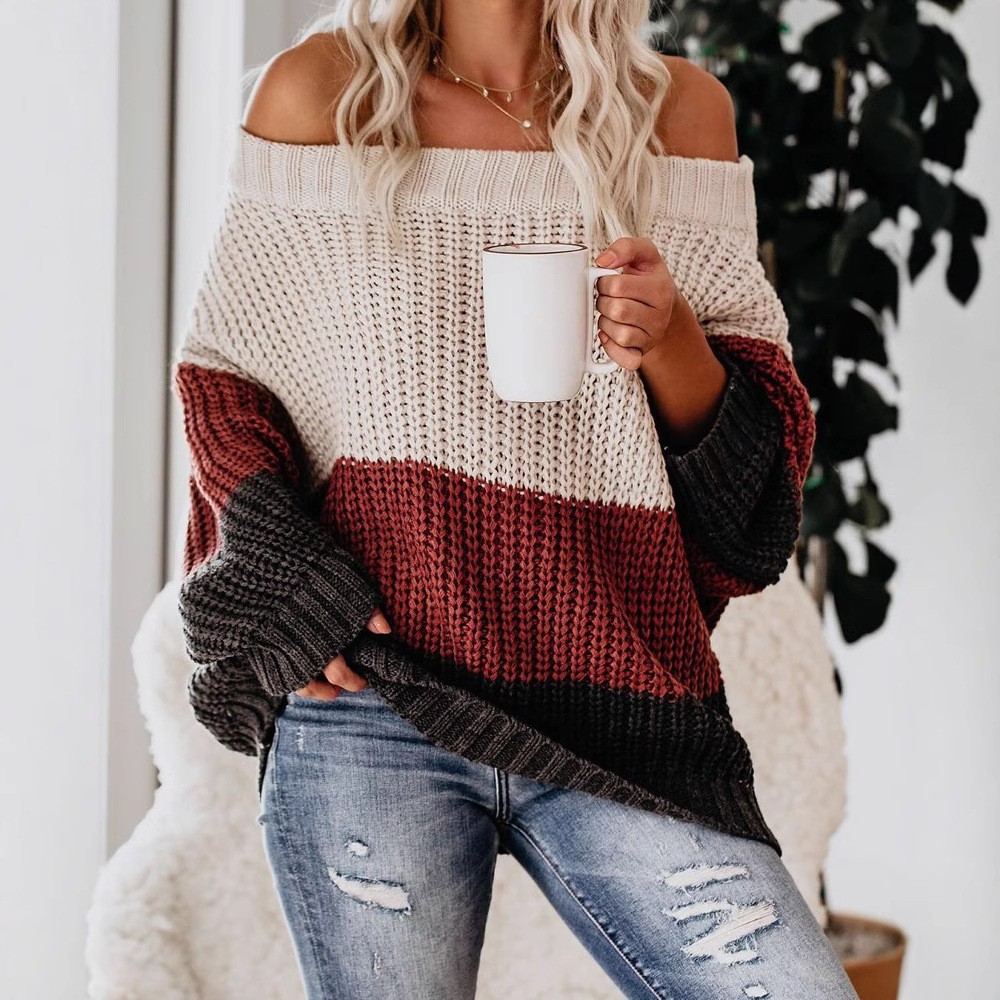 Winter Clothing Sale Women - Женский укороченный свитер с открытыми плечами,