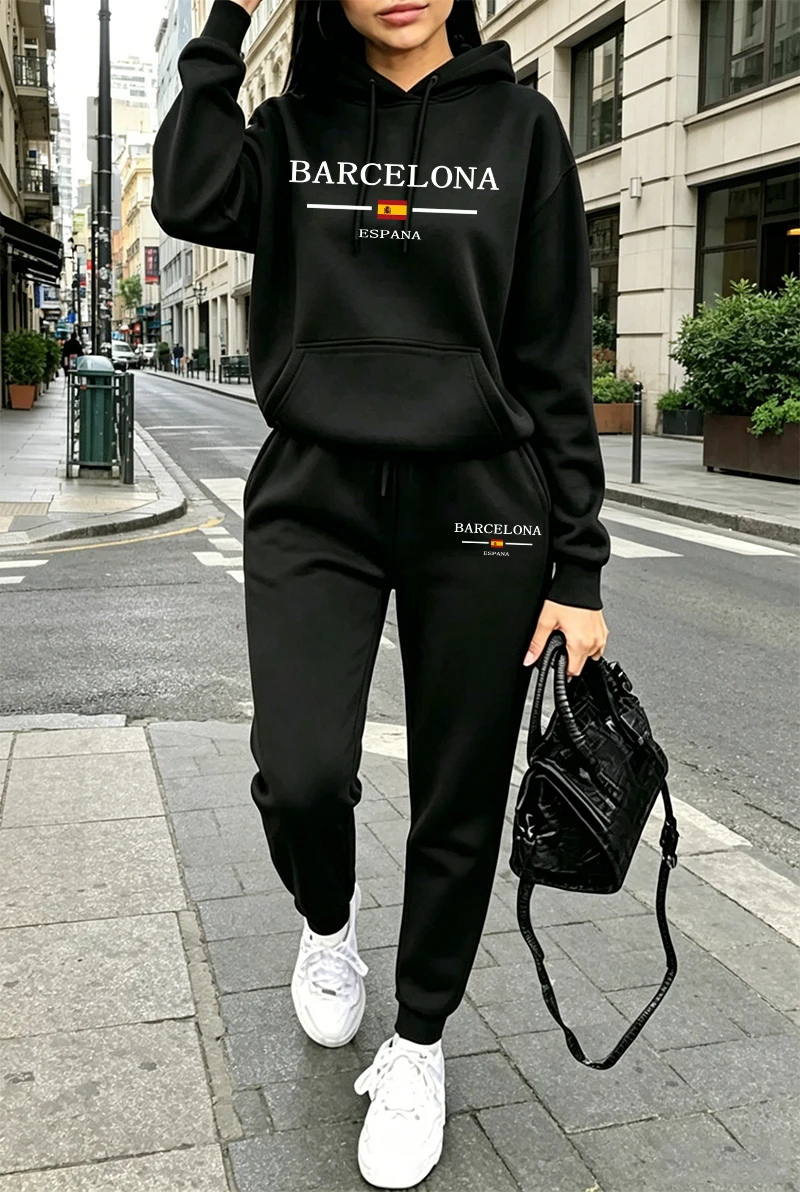 Winter Clothing Usa - Модный женский спортивный костюм с принтом,
