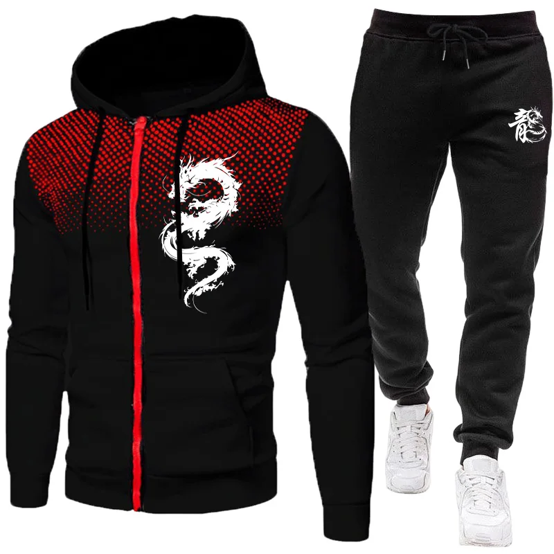 Winter Clothing Gear - Мужской модный комплект с принтом «Парижский