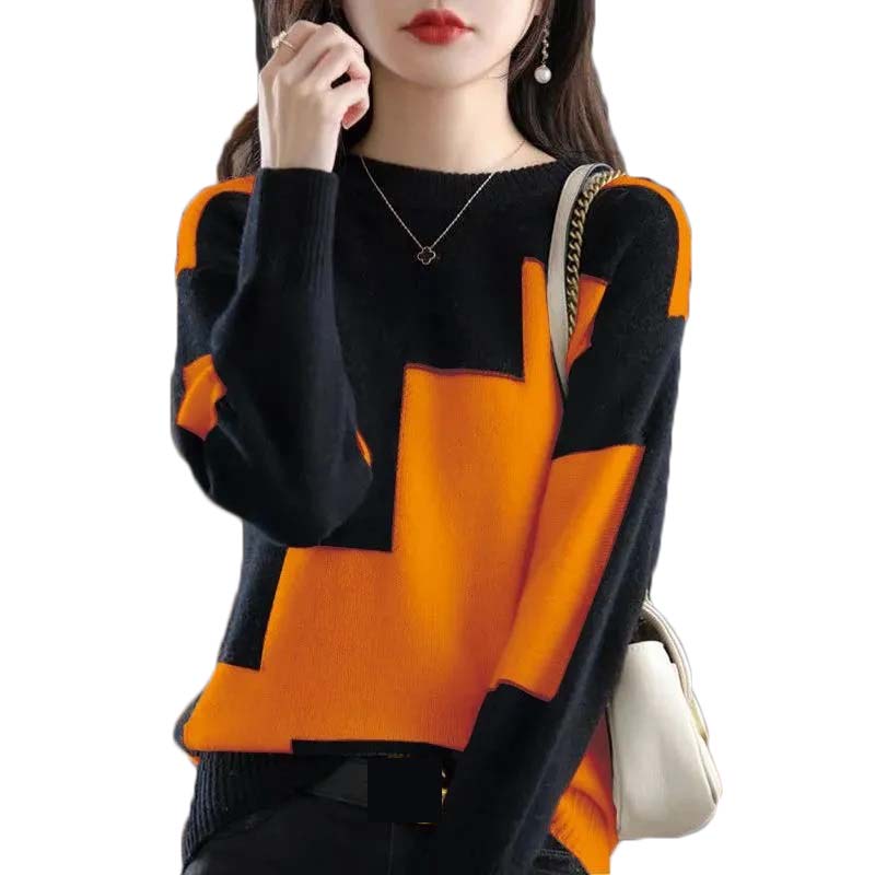 Модный вязаный цветной свитер  – обзор и цена Winter Clothing Korean